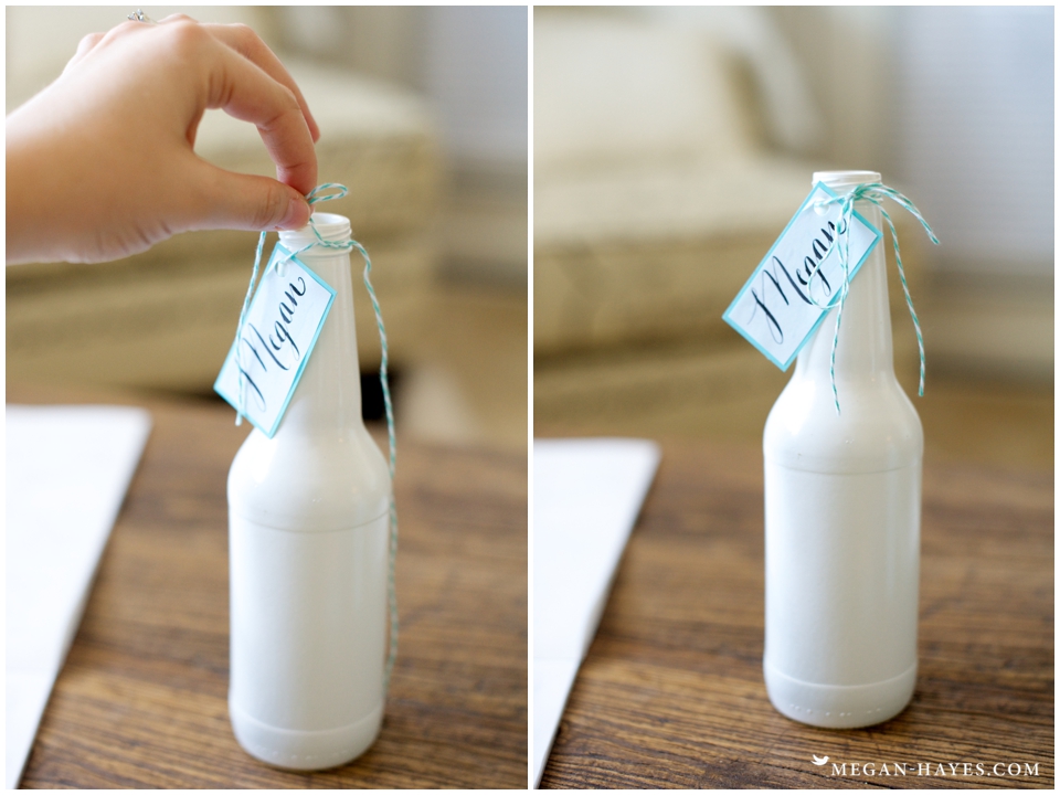 DIY Milk Glass Party Favors