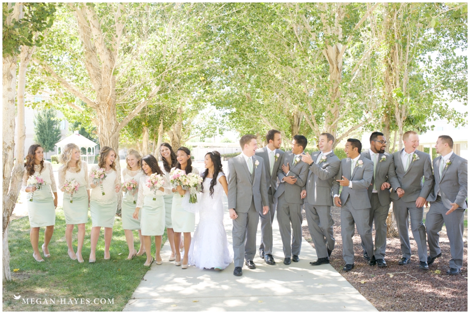 Lace Mint Green Wedding